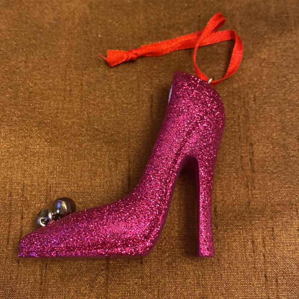 Hallmark Pink Glitter High Heel Shoe